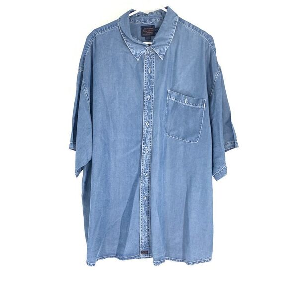Tommy Bahama  Indigo Palms S/S Button Front 100% Lyocel Shirt XXL - Picture 1 of 7